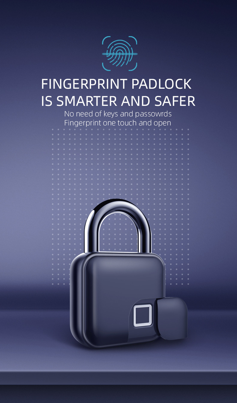 Black L3 Tuya App Remote Control Anti Theft Padlock