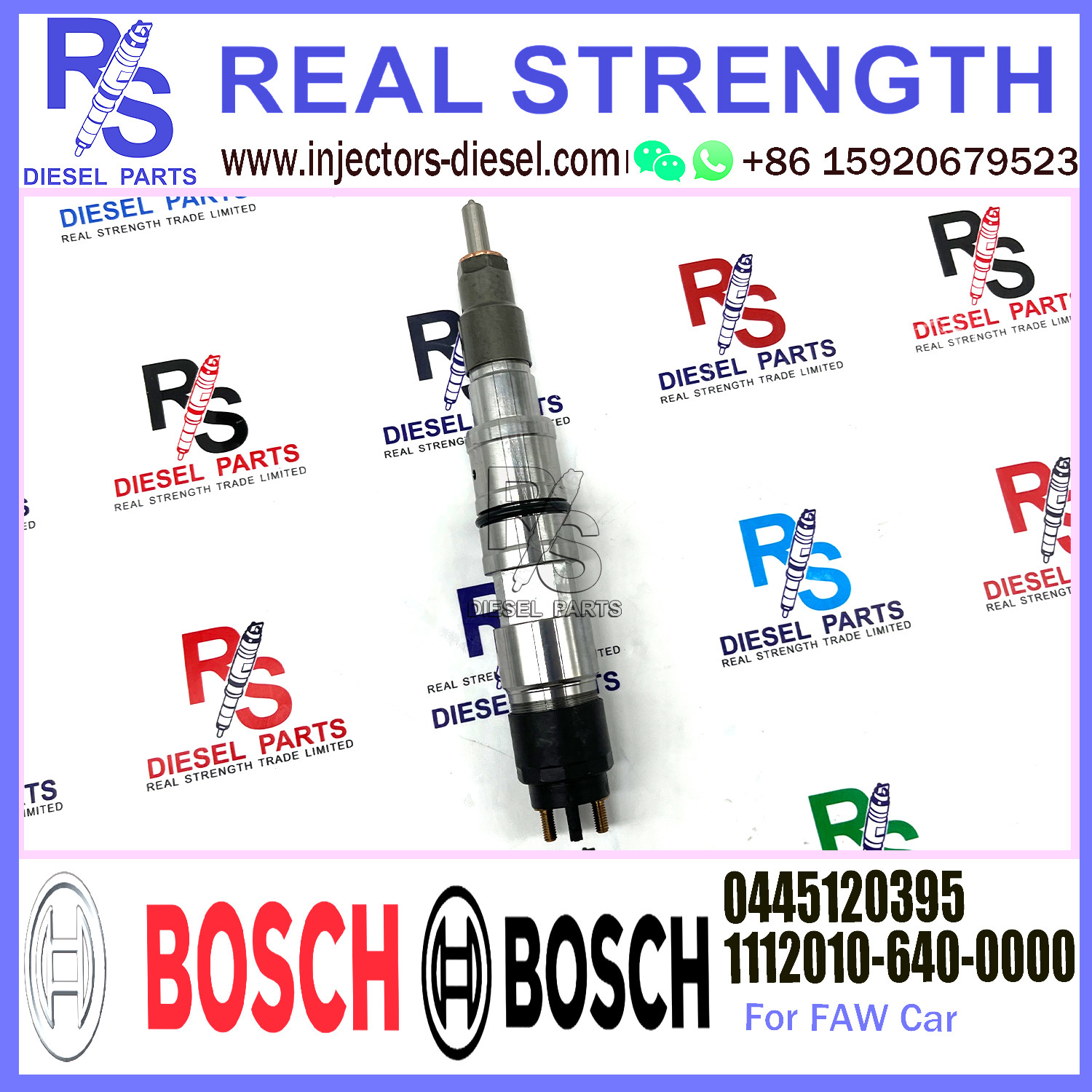 50407404211 51827164816 Common Rail Fuel Injector Nozzle Assy 0445120247 11120106400000 0445120395 For FAW F5 Lujo 1.5