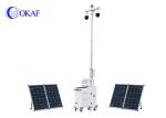 Solar CCTV Trailer Construction Site Mobile Video Surveillance Trailer Metal
