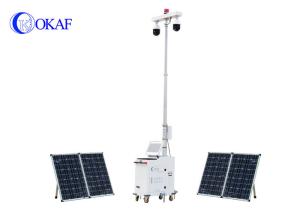 Quality Solar CCTV Trailer Construction Site Mobile Video Surveillance Trailer Metal Material wholesale