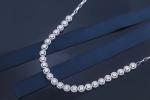 S925 Sterling Silver CZ Tennis Necklace For Engagement Gift