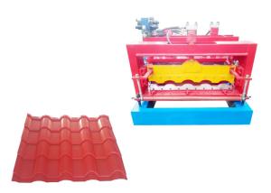 Quality Antique Roof Glazed Tile Roll Forming Machine 45# Steel Material Dimension 7.5*0.8*1.5m wholesale