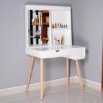 Floor Standing Space Saving 57.87 inch Makeup Dressing Tables
