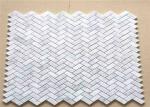 Durable Mosaic Kitchen Wall Tiles , 30x30 Marble Herringbone Tile