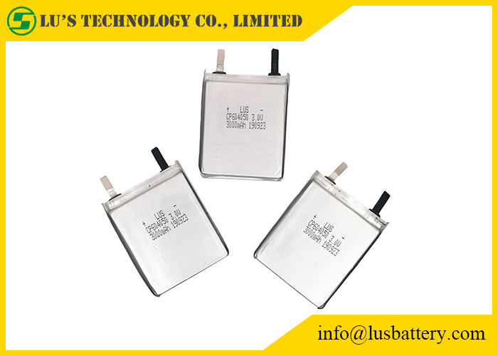 CP604050 3V 3000mah RFID Lithium Polymer Battery 0.6mm Thickness