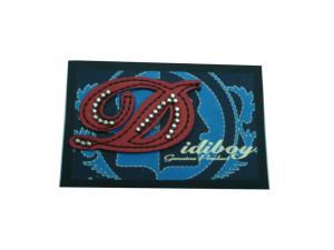 Quality Black / Brown Printed And Embossed Leather Patches With Letter Logo wholesale