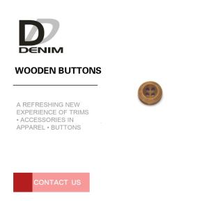 Quality Decorative Wooden Bulk Buttons 4 Holes Natural Eco-Friendly wholesale