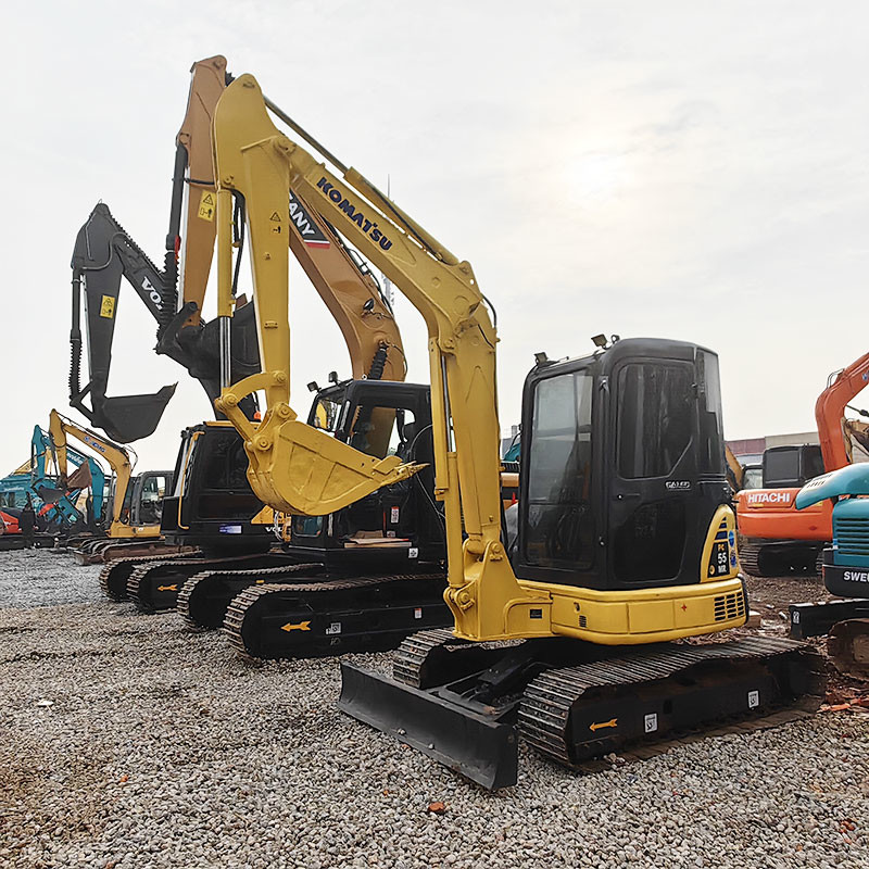 Japan Original Paint Used Farm Machinery Pc55 Komatsu Mini Excavator 28.5Kw