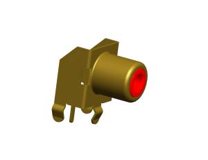 Quality RCA01-004 Female RCA Jack Connector Single Unit Red Color For Stereo wholesale