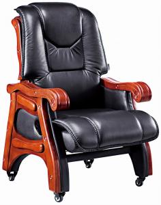 Quality four legs movable solid wood office executive chair wholesale