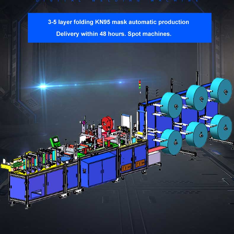 Global Warranty 100-120pcs/min 2d mask machine" automatic kn95 face mask making machine