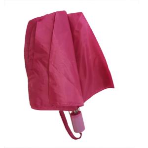 Quality Small Compact Double Fold Umbrella Automatic Open Metal Frame No Print wholesale