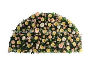 Quality Semi-Sphere Silk Floral Backdrop Artificial Flower Wall 60*120cm wholesale