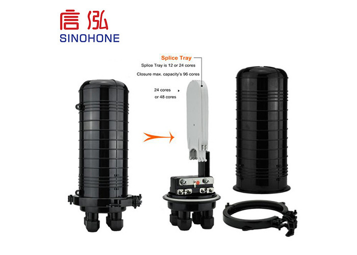 Fully Mechanical Sealing Structure Fiber Optic Connection Box / Splice Closure