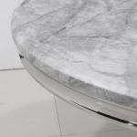 Round Marble Top Grey SS Steel Furniture Dining Table