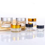 5g 10g 15g 30g 50g 100g Food Grade Round Glass Jar with Gold or Silver Lids from