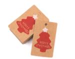 Recyclable PDF Kraft Paper Hang Tags Swing For Christmas Gifts