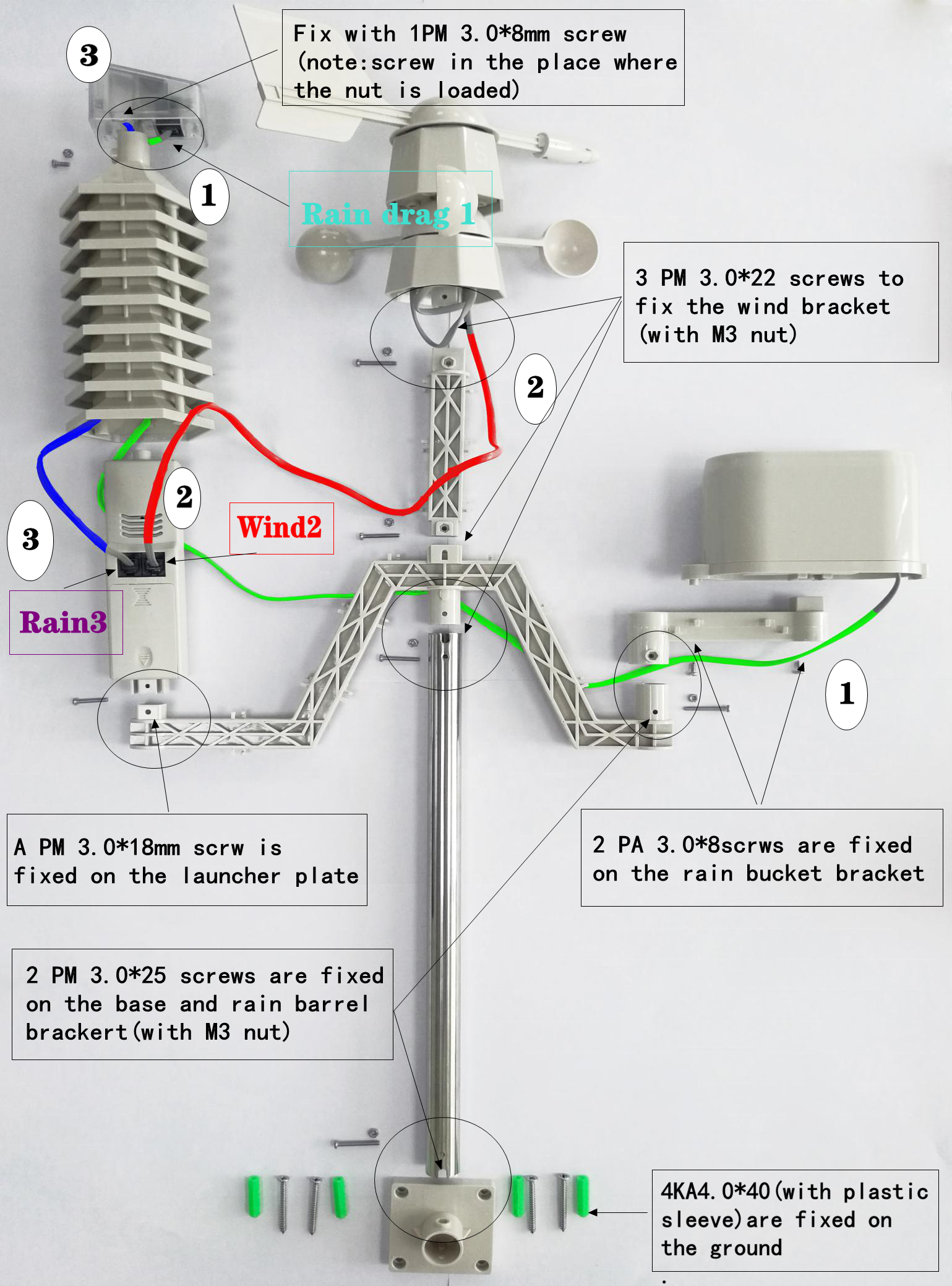 Wireless Weather Station For Comprehensive Wind Direction Speed And Rainfall Analysis