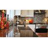 Buy cheap Coffee Brown Granite Kitchen Stone Slab Countertop Table Top Polished Brushed from wholesalers
