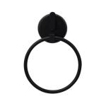 Black Vintage Wall Mounted Towel Ring Holder Round Hang Decor Hardware