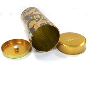 Quality Matt Lamination D75mm CMYK Tinplate Tea Storage Tins wholesale