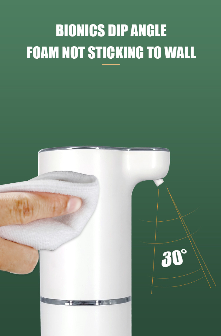800mAh Rechargeable Sensor Soap Dispenser 300ML Touchless White Bathroom