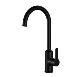 Quality Matte Black Kitchen Sink Faucets With Sprayer 380.6mm 218mm wholesale