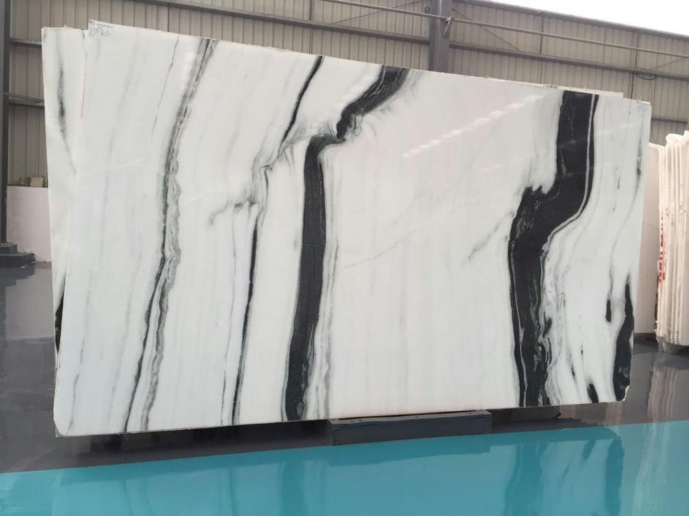 For bathroom luxury decor highly book match marble panda white
