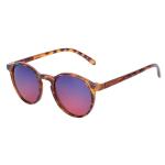 Round Shape Lifestyle Sunglasses Customized Logo Mirror Coating Hd Vision Lenses