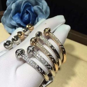 Quality PIAGET brand jewelry 18k gold Possession open bangle bracelet set with 90 brilliant-cut diamonds (approx. 1.00 ct). wholesale
