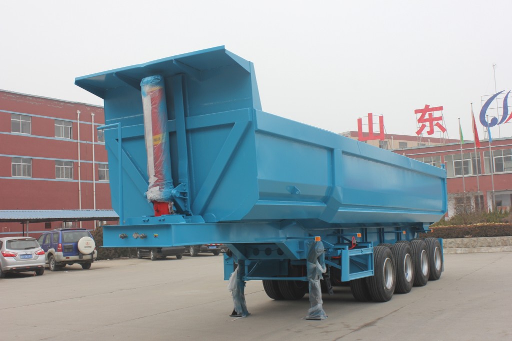 Mechanical Suspension 3 Axles Heavy Duty Rear Tipping Semi-Trailers Dumper Truck Trailer