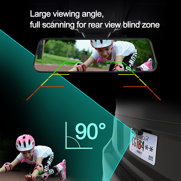 DVR Function Night Vision Backup Cameras 10 Inch Mirror Dashcam