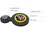 Aramid Yarn Optical Fiber Cable Outdoor Aerial FTTH Self Supported 5 Years