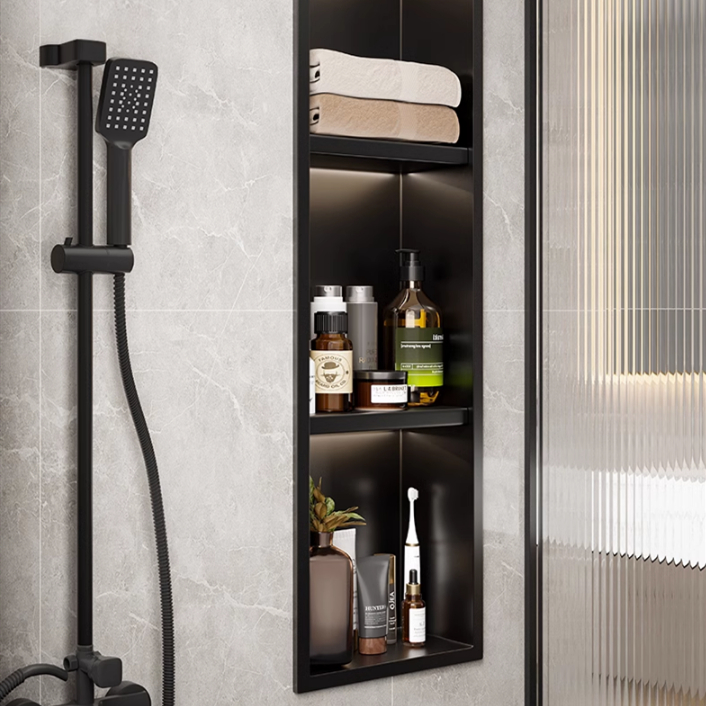 Stainless Steel Brushed Shower Niche Perfect for Modern Shower Rooms Bathrooms and Kitchens
