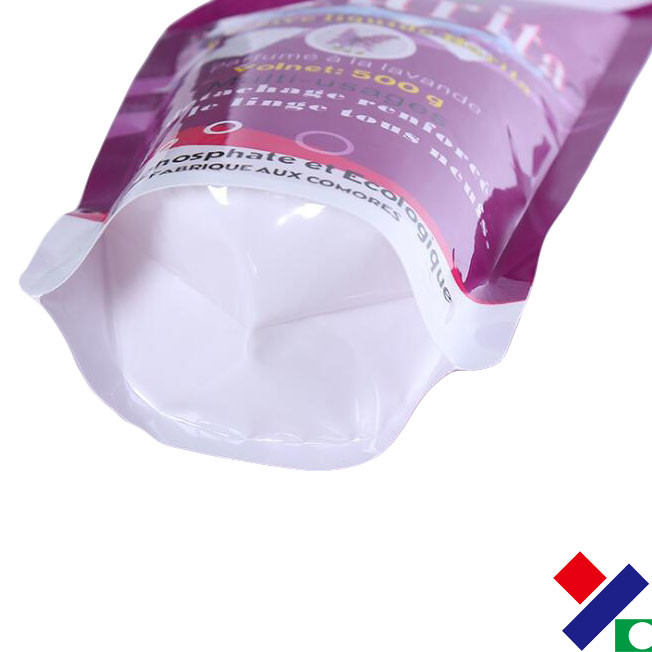 Doypack Standing Washing Powder Packaging Bag / 80 mic Liquid Detergent Pouch
