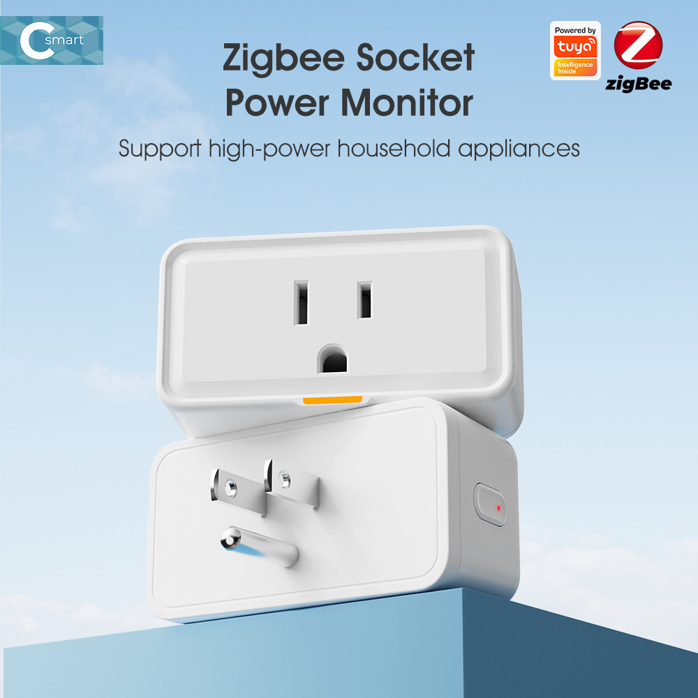 Zigbee Socket Tuya Smart Home US Wireless Plug With Power Monitor Remote Control APP Voice Tmall Genie Timing Socket Switch