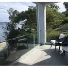 U Channel Frameless Aluminum Glass Fence Glass Deck Railing Gate