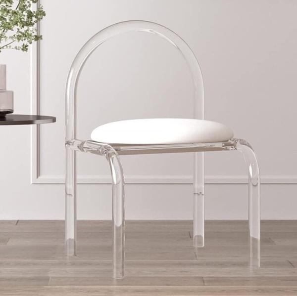 Modern Custom Acrylic Furniture acrylic dressing table chair 43X45X73cm For