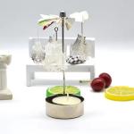 Metal Candle Holders Christmas Snowflake Tealight Holders Spinning Rotating
