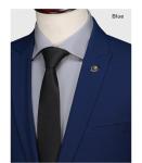 V-neck Plus Size 3 Piece Wool/Polyester Formal Business Suits for Men's Wedding