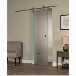 Customized Tempered Glass Door 12mm Thickness With Stainless Steel Handle