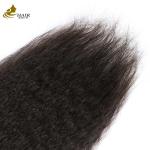 Peruvian Kinky Virgin Human Hair Bundles Extensions Straight