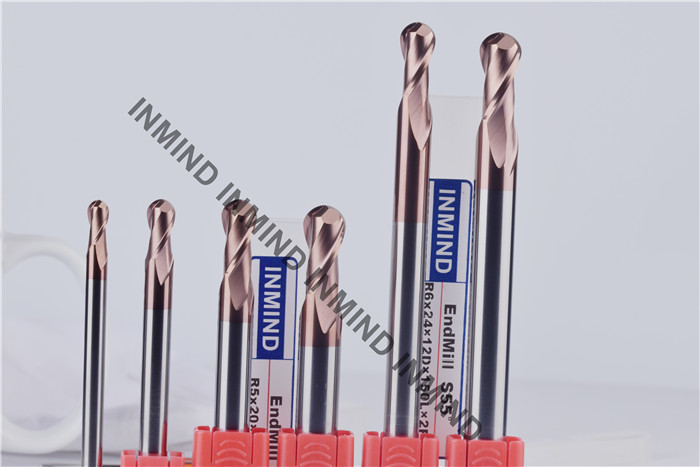 SiN Coating Long Ball Nose End Mill R6*150 , Dia 12 mm AOL 150 mm HRC55