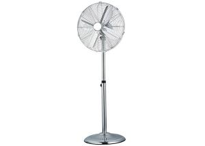 Quality 30W Metal Retro Standing Fan Three Speed Oscillating Brushed Nickel Finish wholesale