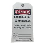 Plastic Tag Danger Barricade Tag Durable PVC for Safety Sign Tag
