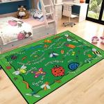 Crystal Velvet Kindergarten Children Playroom Rug Parking Lot Mat Crawling