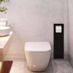 Wall Embedded Mounted Stainless Steel Niche With Paper Holder Matt Black