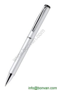 Quality silver metal gift pen, twist silver metal ball pen wholesale