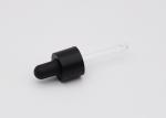 18mm Matte Black Aluminum Essential Oil Dropper With Matte Black Silicone Teat