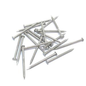 Quality Stainless Checkered Flat Head Nails / Ring Shank Roofing Nails For Wood wholesale